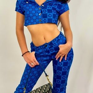 New Women Denim Set of Top & Pant Size S, M